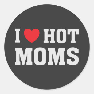 IK HOE HOT HET MOMS  RONDE STICKER
