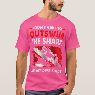 Ik hoef de haai niet sneller te zwemmen dan mijn d t-shirt