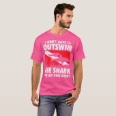 Ik hoef de haaienduikknop niet te overzwemmen t-shirt (Voorkant volledig)