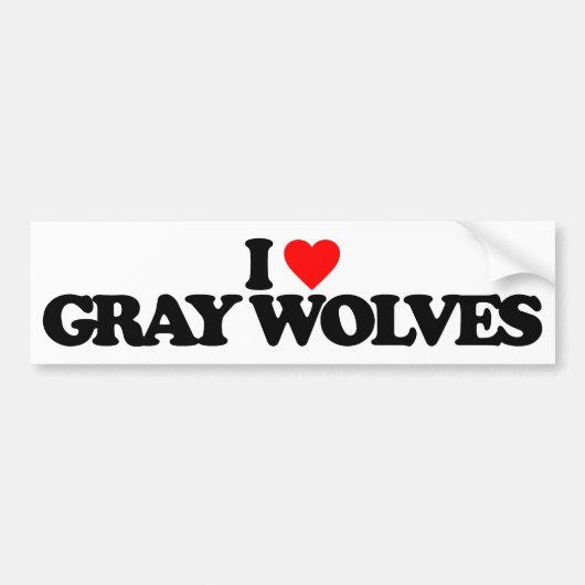 IK HOEF GRAY WOLVES BUMPERSTICKER (Voorkant)