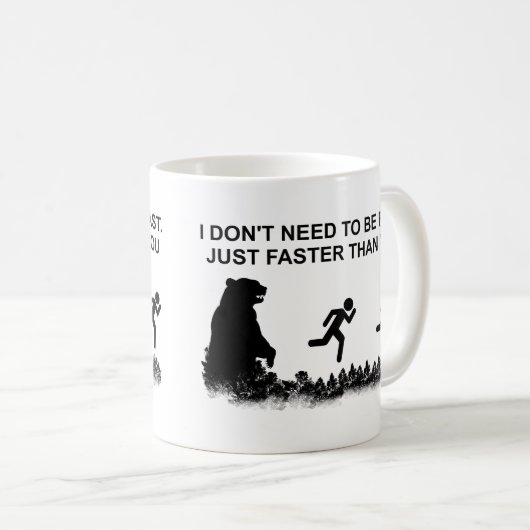 Ik hoef niet snel te zijn (grizzly) koffiemok (Voorkant rechts)