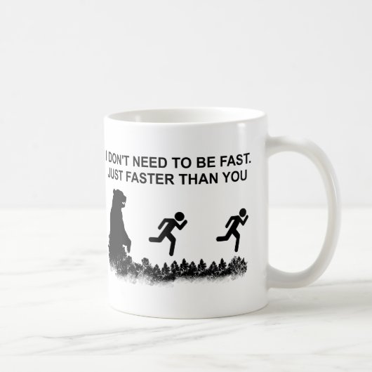 Ik hoef niet snel te zijn (grizzly) koffiemok (Rechts)