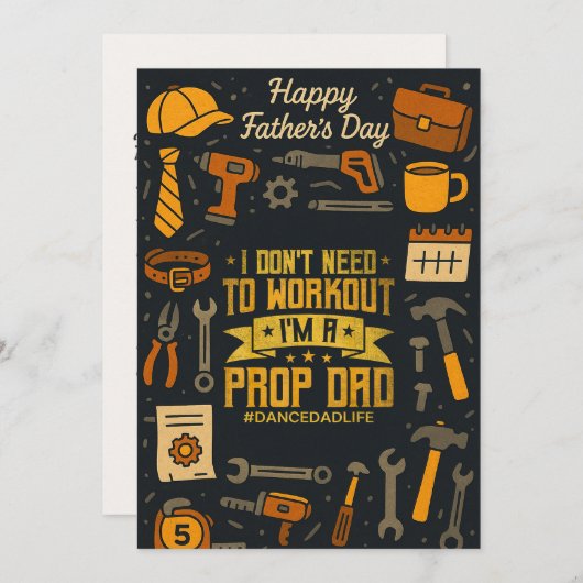 Ik hoef niet te trainen in een rekwisiet pa dans K Kaart (Voorkant / Achterkant)