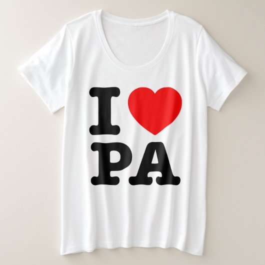 IK HOEF PA Pennsylvania Grote Maat T-shirt (Design voorkant)