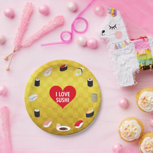 IK HOEF VAN SUSHI PAPIEREN BORDJE (Feest)