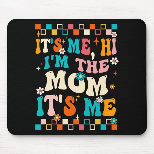 Ik hoi im de moeder is me mama Moederdag groovy Muismat (Voorkant)