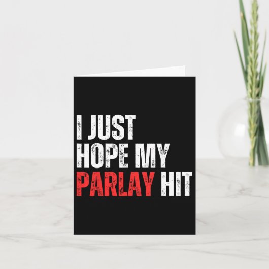 Ik hoop alleen dat mijn parlay het Football van sp Kaart (Voorkant)