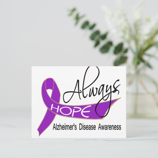Ik hoop altijd op de ziekte van Alzheimer Briefkaart (Staand voorkant)