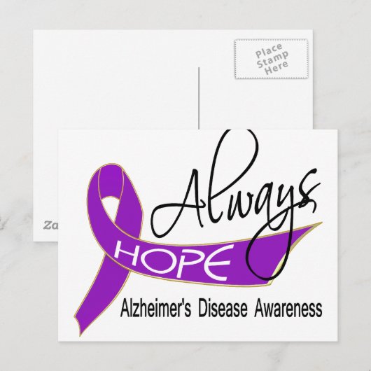 Ik hoop altijd op de ziekte van Alzheimer Briefkaart (Voorkant / Achterkant)