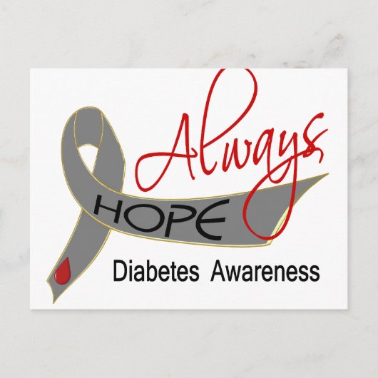 Ik hoop altijd op diabetes briefkaart (Voorkant)