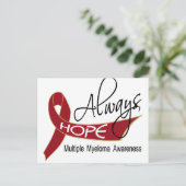 Ik hoop altijd op multipel myeloom briefkaart (Staand voorkant)