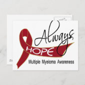 Ik hoop altijd op multipel myeloom briefkaart (Voorkant / Achterkant)