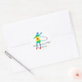 "Ik hoop, daarom ben ik" Ronde Sticker (Envelop)