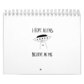 Ik hoop dat Aliens geloven in mij Kalender (Hoes)