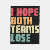 Ik hoop dat beide ploegen het Amerikaanse Football Fleece Deken (Voorkant)