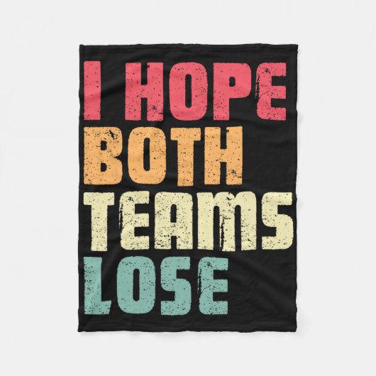 Ik hoop dat beide ploegen het Amerikaanse Football Fleece Deken (Voorkant)