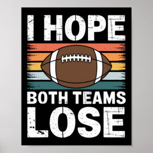Ik hoop dat beide ploegen het Amerikaanse Football Poster