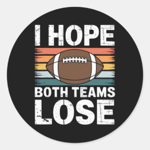 Ik hoop dat beide ploegen het Amerikaanse Football Ronde Sticker
