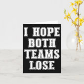 Ik hoop dat beide teams verliezen Funny American F Kaart (Gele Bloem)