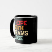 Ik hoop dat beide teams verliezen - Grappig Americ Mok (Voorkant links)