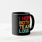 Ik hoop dat beide teams verliezen - Grappig Americ Mok (Voorkant rechts)