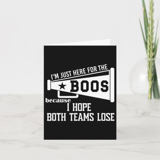 Ik hoop dat beide teams verliezen Voetbal ik wil d Kaart (Voorkant)