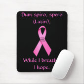 Ik hoop dat borstkanker bekend is bij Mousepad Muismat (Met muis)