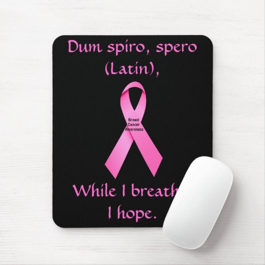 Ik hoop dat borstkanker bekend is bij Mousepad Muismat (Met muis)