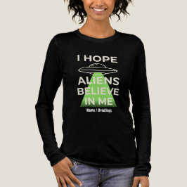 Ik hoop dat buitenaardse wezens in mij geloven Fun Tri-Blend Shirt