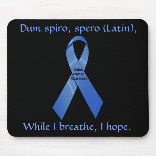 Ik hoop dat Colon Cancer Awareness Mousepad Muismat (Voorkant)