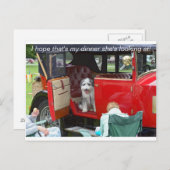 Ik hoop dat dat mijn diner is dat ze kijkt... briefkaart (Voorkant / Achterkant)