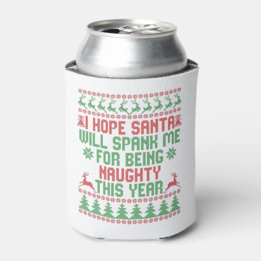 Ik hoop dat de kerstman me zal laten pesten omdat blikjeskoeler (Blikje Voorkant)