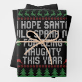 Ik hoop dat de kerstman me zal laten pesten omdat  inpakpapier vel (In situ)