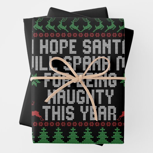 Ik hoop dat de kerstman me zal laten pesten omdat  inpakpapier vel (In situ)