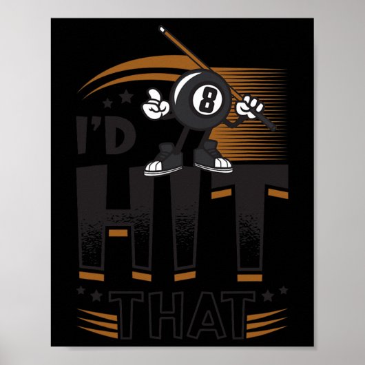 Ik hoop dat die pool Billiards Poster (Voorkant)