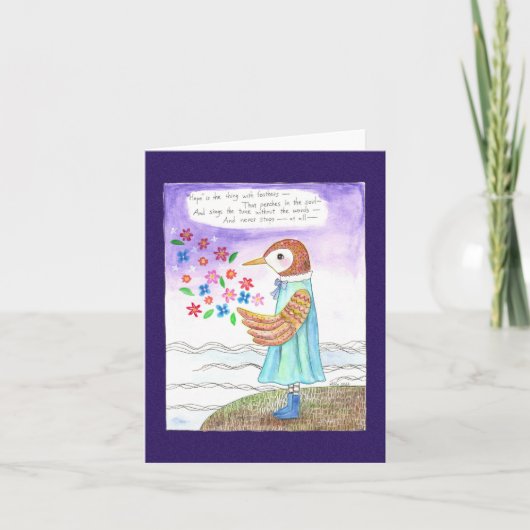 Ik hoop dat Emily Dickenson-gedicht een vriend sym Kaart (Voorkant)