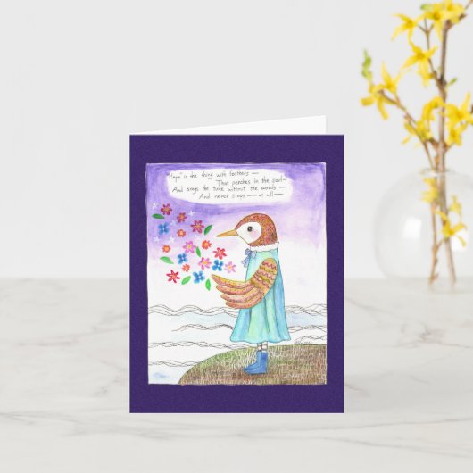 Ik hoop dat Emily Dickenson-gedicht een vriend sym Kaart (Gele Bloem)