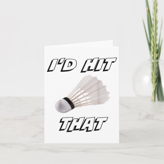 Ik hoop dat Funny Badminton Kaart (Voorkant)