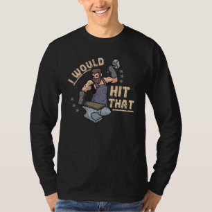 Ik hoop dat Hammer Anvil Bladesmith Forge Bla T-shirt