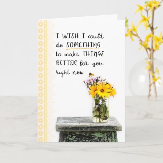 Ik hoop dat ik de dingen beter kan maken kaart (Gele Bloem)