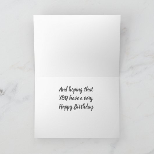 IK HOOP DAT IK EEN GELUKKIGE VERJAARDAG HEB KAART (Binnen)