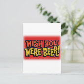 Ik hoop dat je bier alcohol drink briefkaart (Staand voorkant)