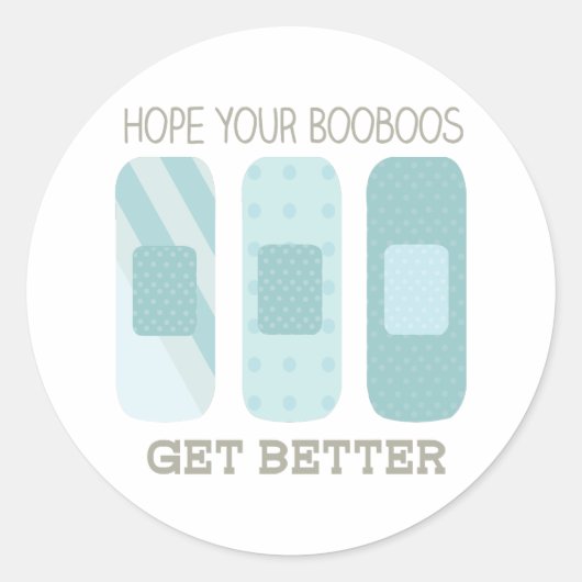 Ik hoop dat je boeken beter worden ronde sticker (Voorkant)