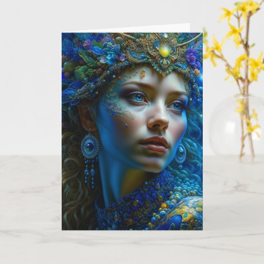 Ik hoop dat je dag betoverd is | Fantasy Art Kaart (Gele Bloem)