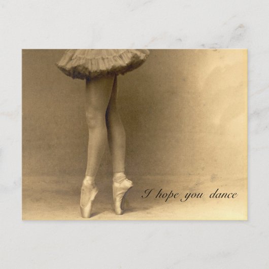Ik hoop dat je danst briefkaart (Voorkant)