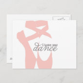 Ik hoop dat je danst - roze balletschoentjes - bri briefkaart (Voorkant / Achterkant)