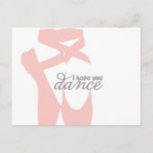 Ik hoop dat je danst - roze balletschoentjes - bri briefkaart (Voorkant)