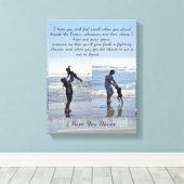 "Ik hoop dat je danst" stretched canvas print (Insitu (Houten vloer))