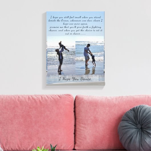"Ik hoop dat je danst" stretched canvas print (Insitu (Woonkamer))