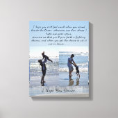 "Ik hoop dat je danst" stretched canvas print (Voorkant)